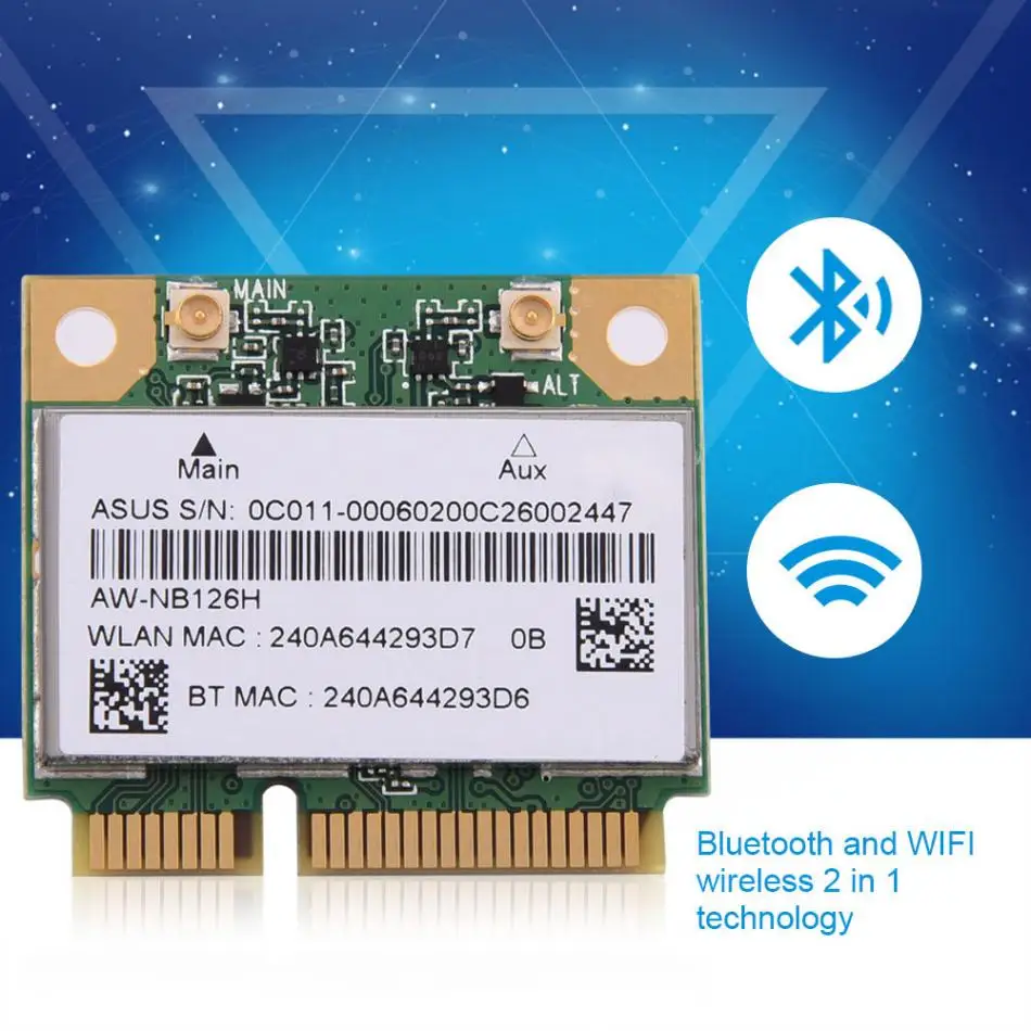 2 4G Bluetooth Wi Fi сетевая карта для Mini PCI E в 1 беспроводная слот карты DELL Asus Toshiba BenQ|wifi
