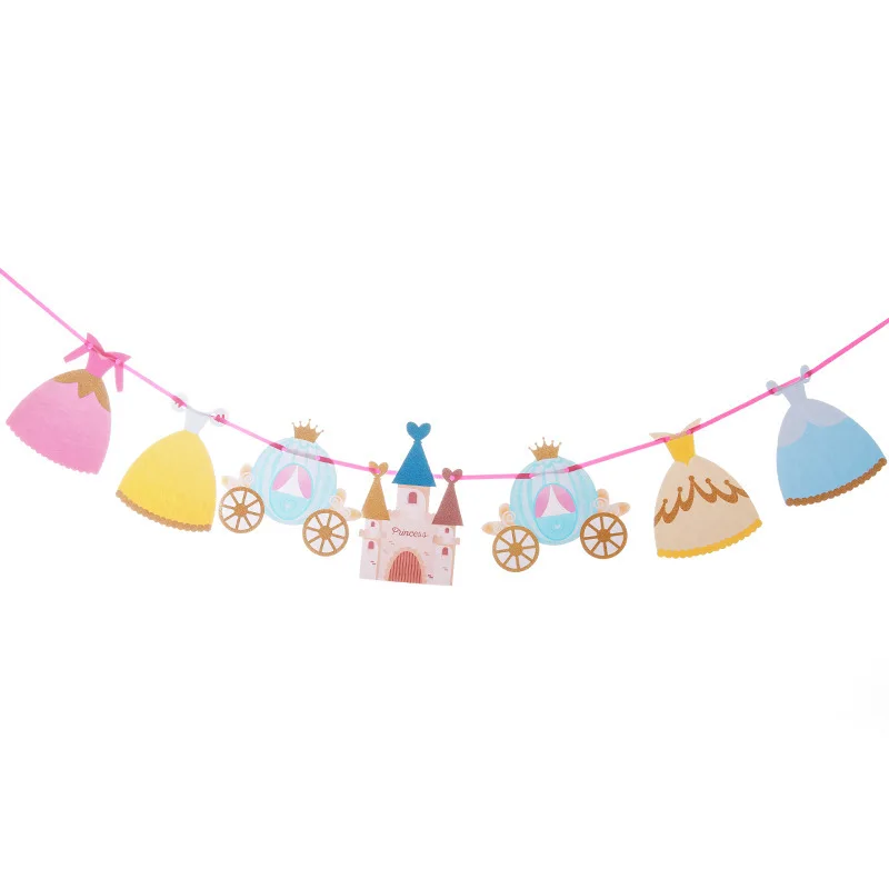 

Elf magic castle princess carriage garland fairy tale kingdom banner fortnight party Baby shower Children's birthday decoration
