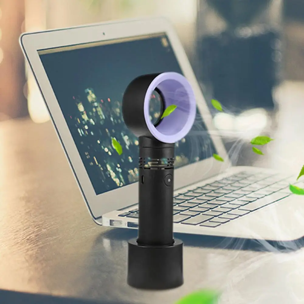 

Mini USB Rechargeable Handy 3 Speed Bladeless Cordless Cooling convenient Office Desk Fan