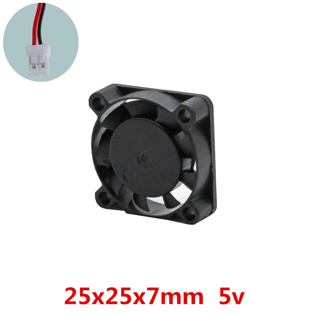 3 шт./лот 25x25x7 мм 2507 мини-вентилятор 5 в бесщеточные вентиляторы постоянного тока охлаждающий вентилятор кулер для электронных 3D-принтеров рассеивание тепла