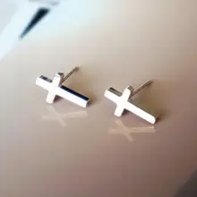 10 шт./лот Новая Мода крест Серьги-гвоздики для Для женщин Простой небольшие заклепки оптом в золотой Цвет ed030