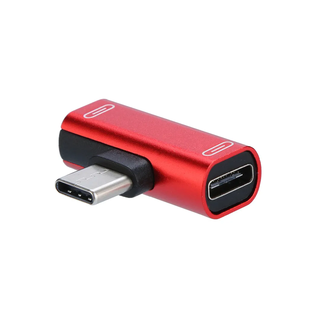 Адаптер 2 в 1 USB Type C для зарядки аудио AUX сплиттер зарядное устройство кабель