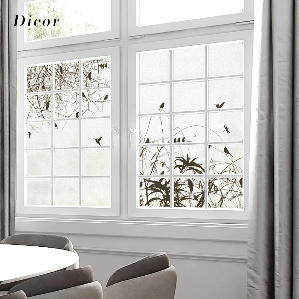 iskandinav kus agaci vitray filmler cikartmalar dekoratif filmlerde buzlu cam filmi tasarimlari cam filmi ev dekor icin blt2374 decorative films aliexpress