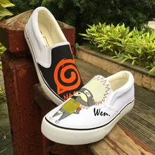 Wen Design Custom Anime Naruto Hatake Kakashi Hand Painted Skateboard Shoes Boys Girls s Unique Gifts