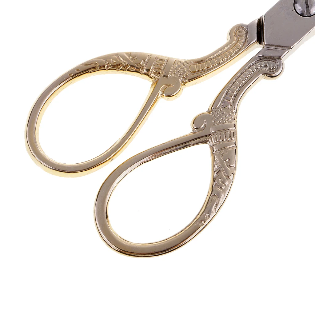 Handicraft Stainless Steel Vintage Sewing Scissors Embroidery Fabric Dressmaking Shears for DIY Crafts Cut Tools