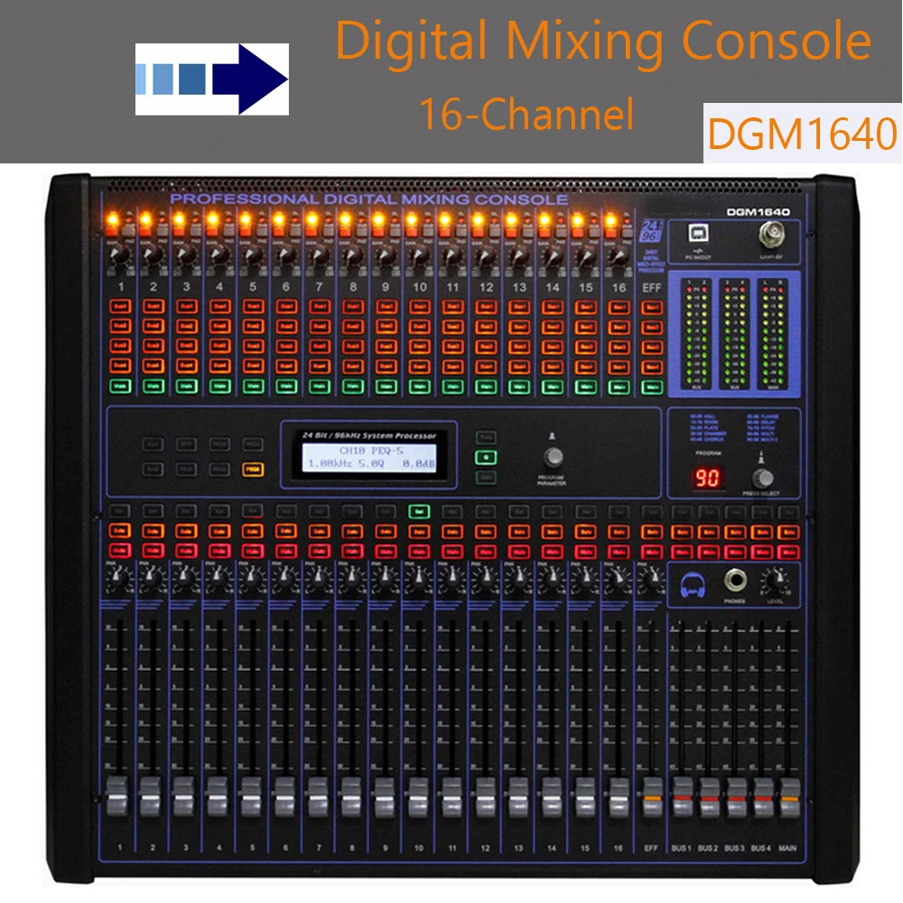 Digital mixer audio DGM1640 16 channel audio mixer profissional Built