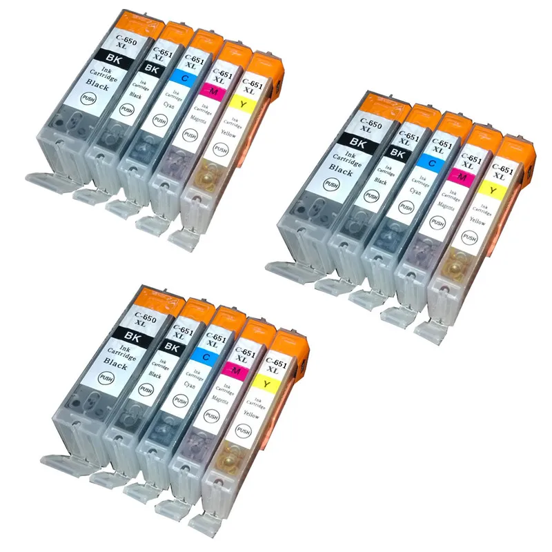 15PK Compatible Ink Cartridge PGI 650 CLI 651 For Canon Pixma MG6460 MG7160 MX926 MX726 Ip7260