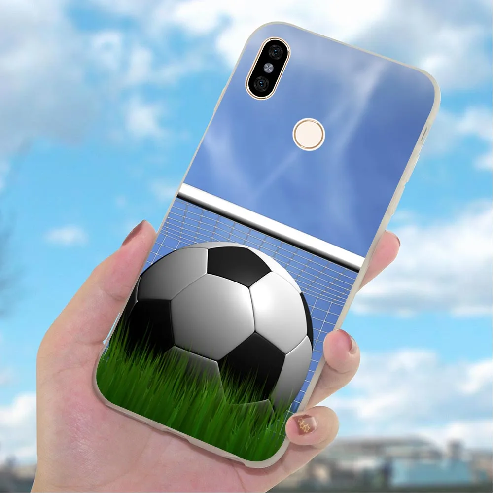 Мягкий чехол из ТПУ для телефона Xiaomi Mi A1 Soccer Football Case A2 Lite 8 9 9se Redmi 4X 4A 5 Plus 5A Prime 6A Note 6