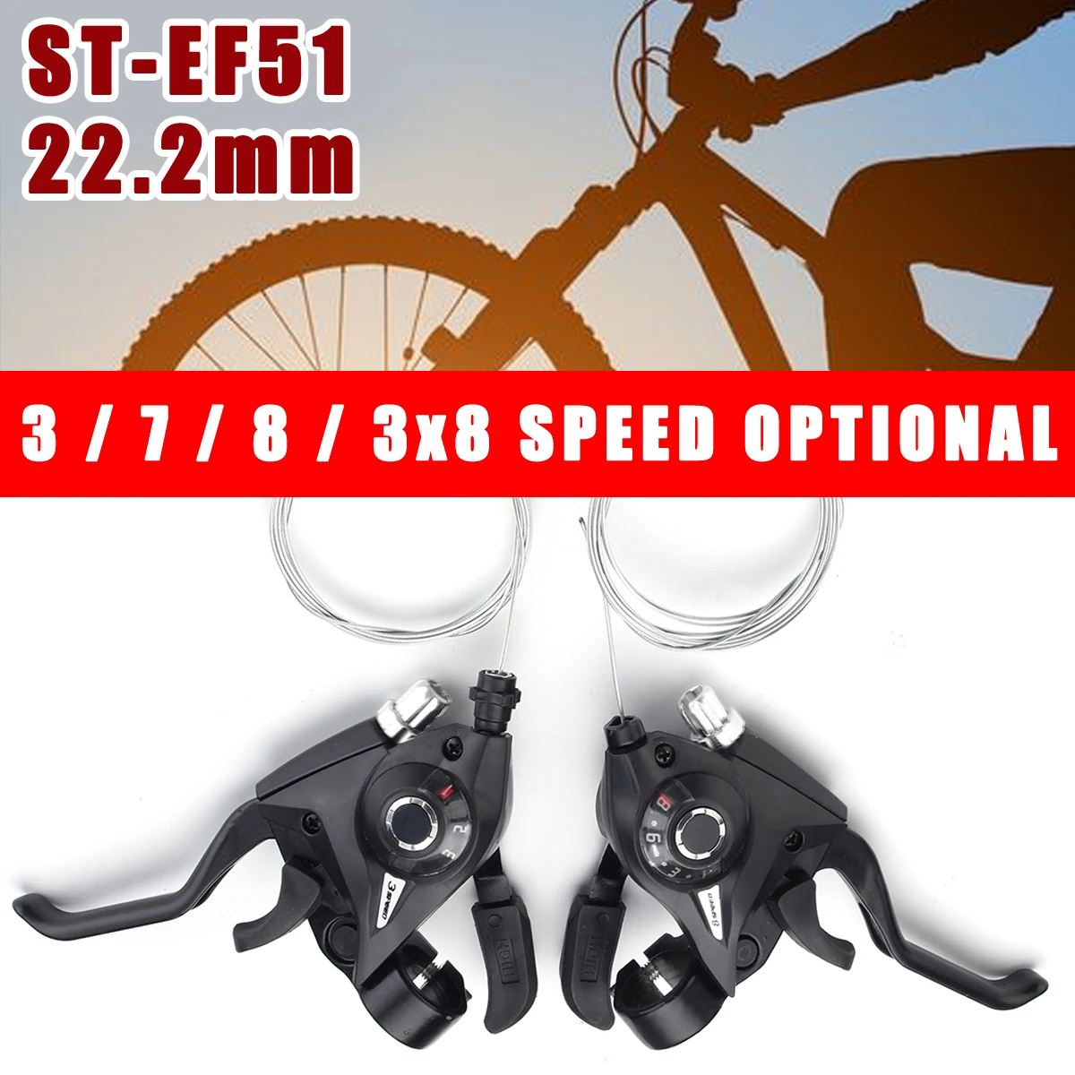 1Pair 3/7/8/3x8 Speed Mountain Bike Bicycle Brake Handle Crank Left Right Cycling for Town Bike Brake Lever Part Accessories 1Pair 3/7/8/3x8 Speed Mountain Bike Bicycle Brake Handle Crank Left Right Cycling for Town Bike Brake Lever Part Accessories