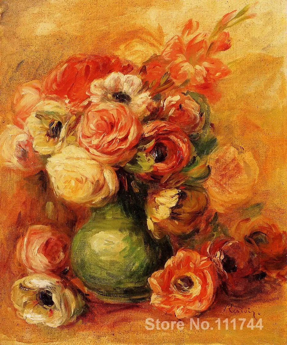 

Christmas Gift Flowers by Pierre Auguste Renoir paintings modern art High quality Handmade