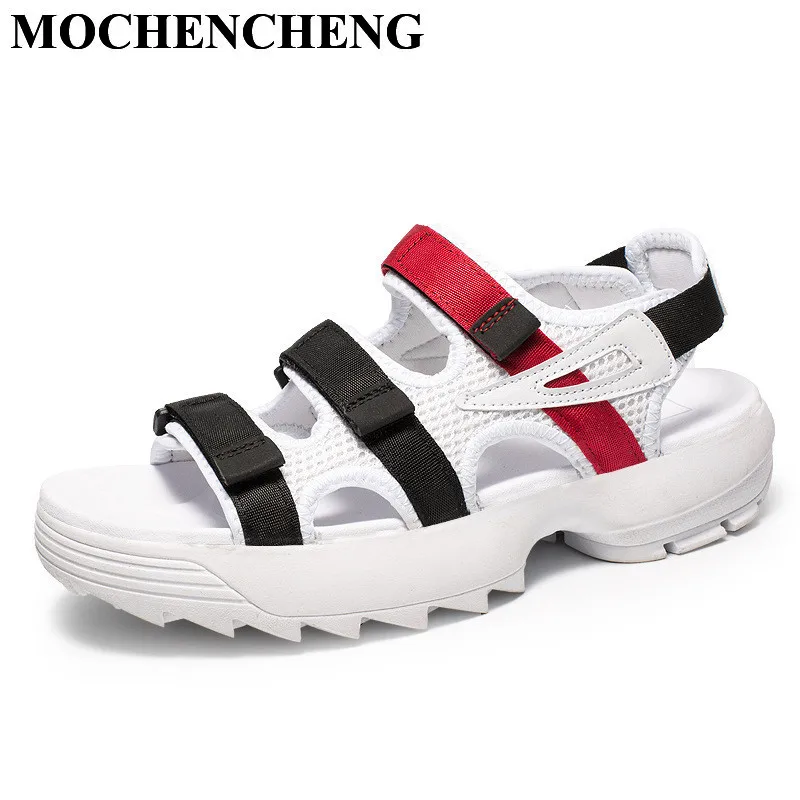 

New Shoes Women Sandals for Summer Breathable Unisex Casual Shoes Stylish White Soft Platform Flat Wear Resistant Nonslip Beach