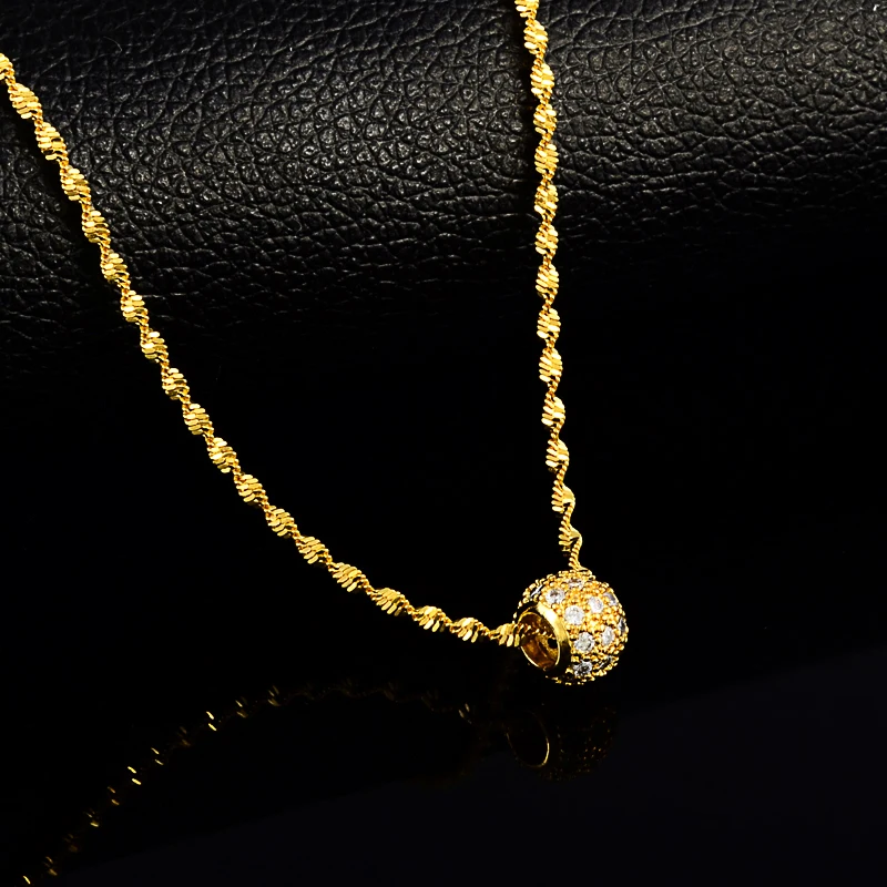 Hot Selling Crystal Thin Gold Necklace For Women Necklaces & Pendants