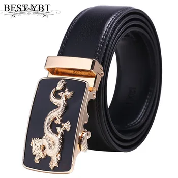 

Best YBT Dragon Belt Men Luxury Famous Brand Waist Strap Male High Quality Imitation leather Belts For Men Automatic Buckle