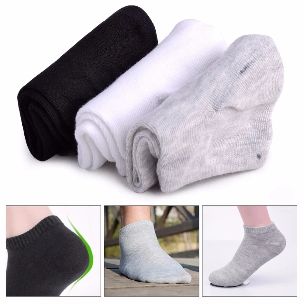 New 3 Pairs Men Breathe Non Slip Bamboo Fiber Low Cut Casual Ankle
