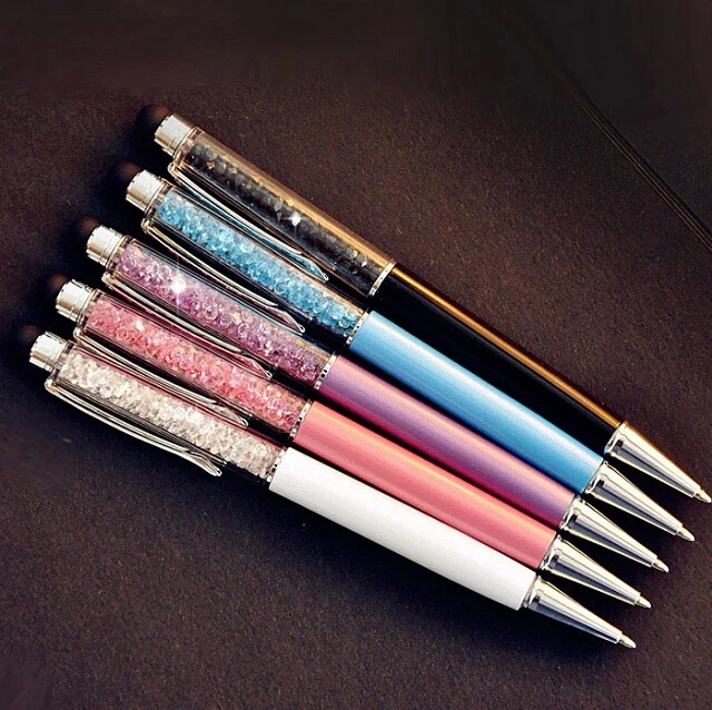 1 шт. Милая брендовая Алмазная Шариковая ручка Kawaii с сенсорным экраном шариковая ручка с кристаллами для мобильных телефонов офисные принадлежности