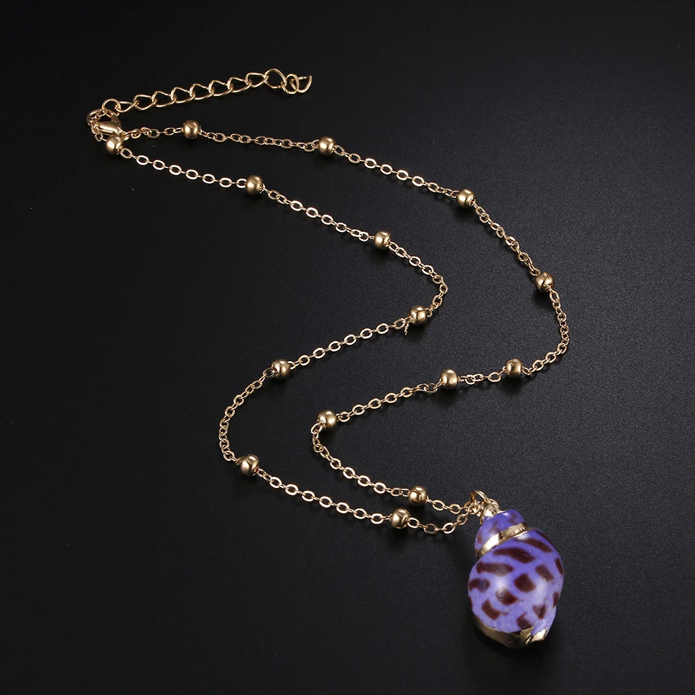 Модный богемный кулон в виде ракушки, ожерелье, натуральное золото, каури, цепочка для женщин, друг, морская раковина, уникальный подарок, ожерелье, ювелирное изделие
