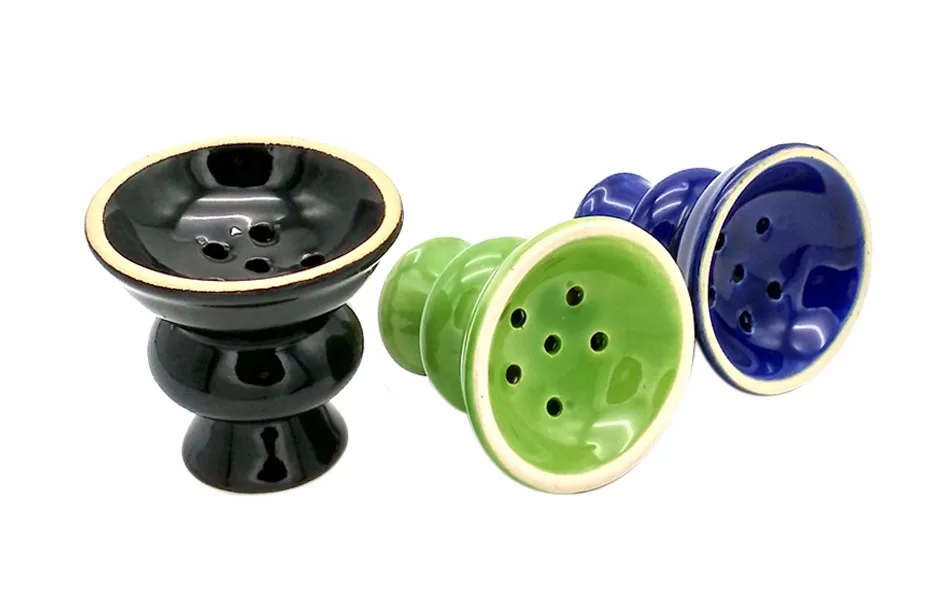 Керамическая табачная чаша для кальяна/хича/наргиле аксессуары зеленый, черный, синий SH-212