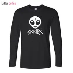 Горький кофе новинка Skrillex футболка nshirts Для мужчин с изображением рок-группы футболка Для мужчин Топ Качественный хлопок Для мужчин пальто