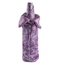 Китайский стиль, специальный пылезащитный набор бутылок вина, шелковая ткань, художественный набор бутылок, набор бутылок красного вина 022