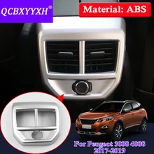 QCBXYYXH ABS Автомобильная задняя крышка выхода блёстки автомобильный Стайлинг интерьер хром внутреннее украшение Блестки для peugeot 3008