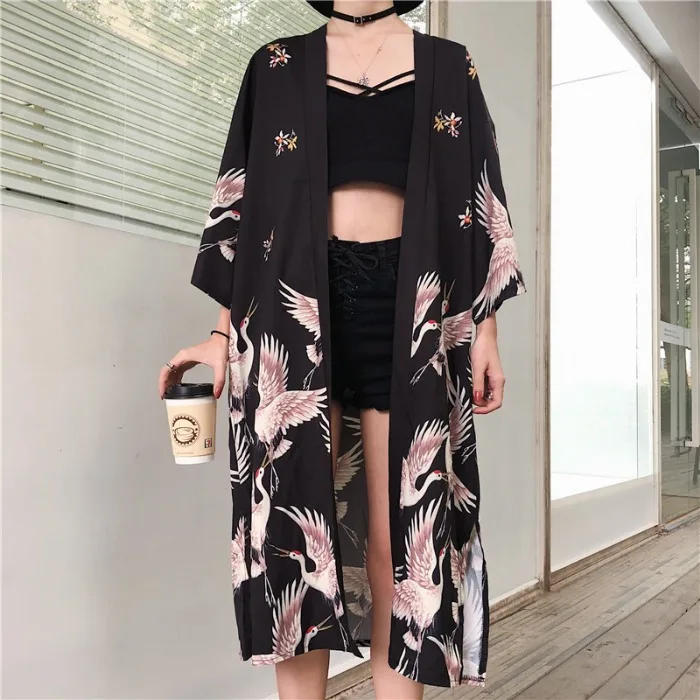 Женское атласное кимоно yukata винтажный костюм для выступлений традиционный