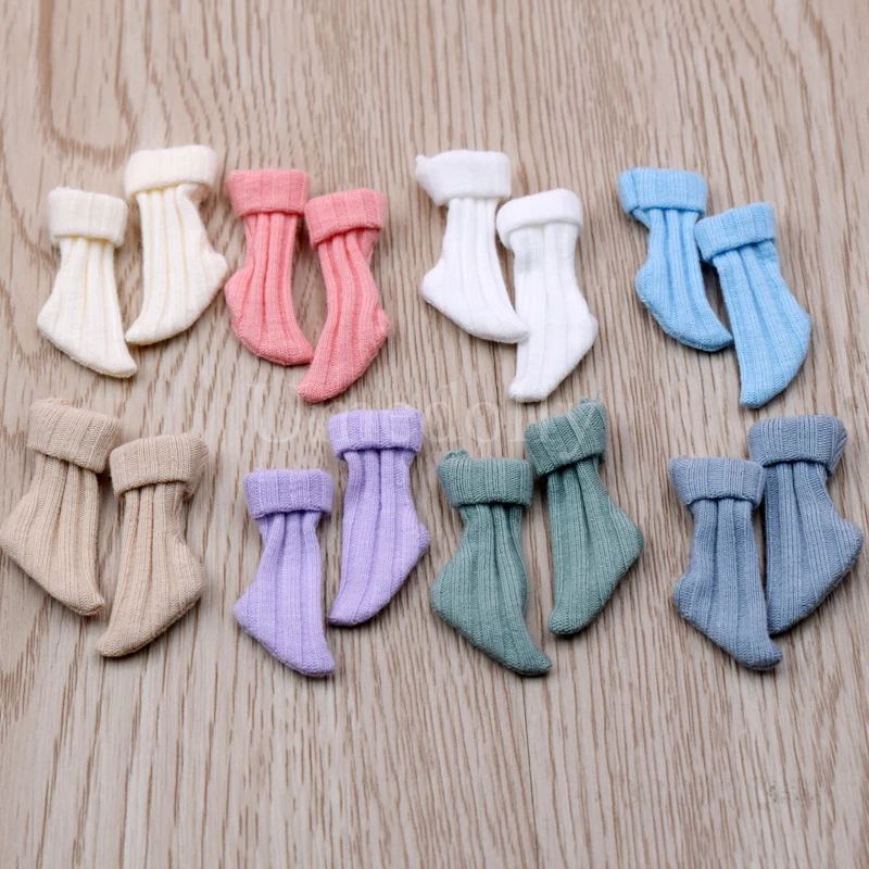 1Pair Candy Color Doll's Shorts Socks for Blyth, Azone, Licca, Barbies, Pullip, OB 11, Obitsu11 Doll Socks Clothes Accessories