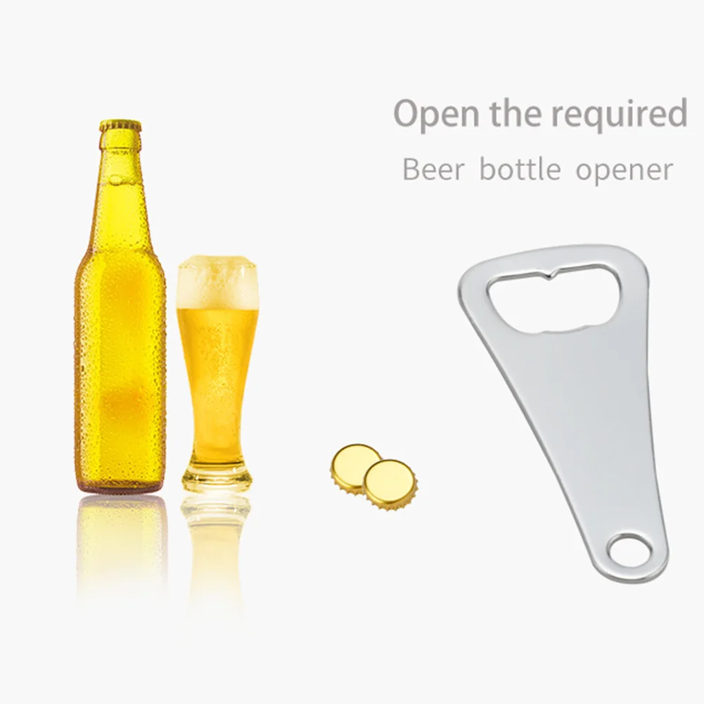 Durable Beer Lid Bottle Opener Kitchen Gadget Home Flat Tool Manual Remover Solid Party Gift Mini | Дом и сад