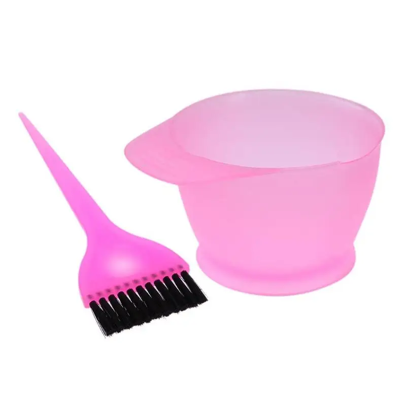 

2pcs/Set Plastic Hair Dye Colouring Brush Comb Bowl Hairdressing Styling Tools Hair Dyeing Kit Hair Color Mixing Bowls Hairdress