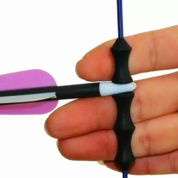 

Archery Finger Guard Hunting Accessories Shooting Tab Release Hand Protector Recurve Silicon Soft Outdoor Bow String #2