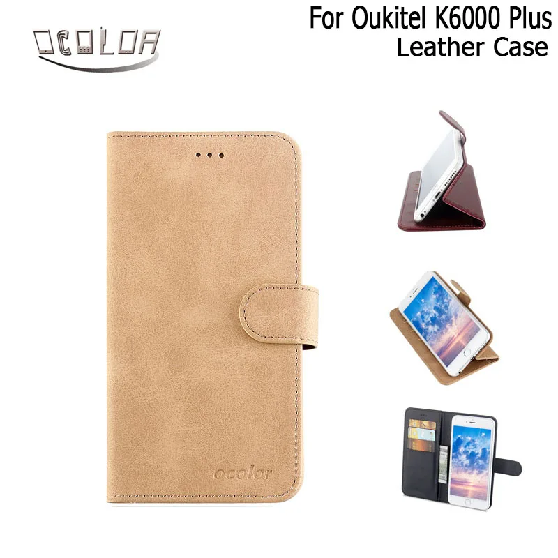 Ocolor для Oukitel K6000 Plus откидной кожаный чехол с отделением карт деловой Чехол