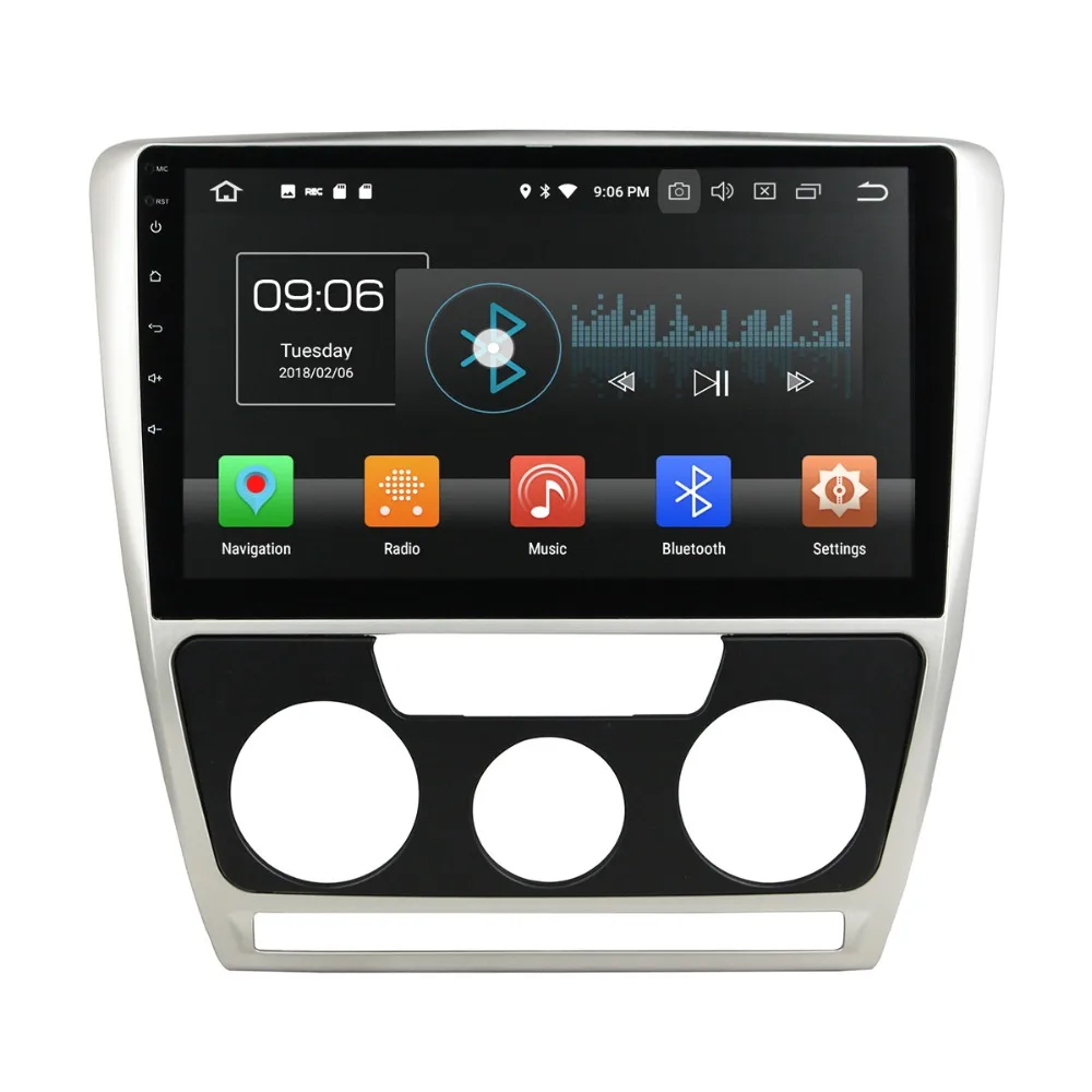 Aotsr Android 8 0 7 1 GPS навигация автомобильный DVD плеер ForSkoda Octavia MT 2010 2014 мультимедиа