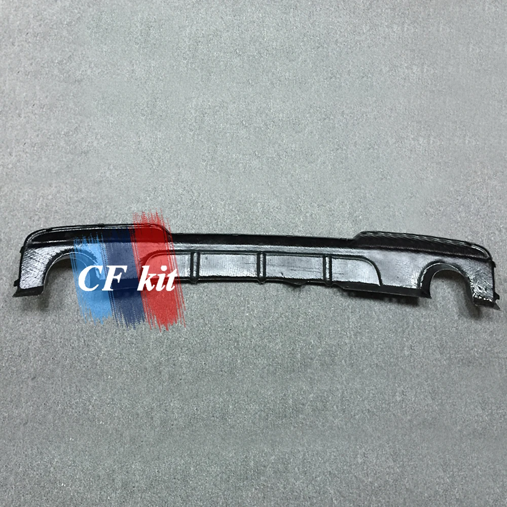 CF Kit P Style Rear Bumper Lip Diffuser Real Carbon Fiber For BMW 5 Series F10 M-TECH Bumpers 2011 UP Car Styling