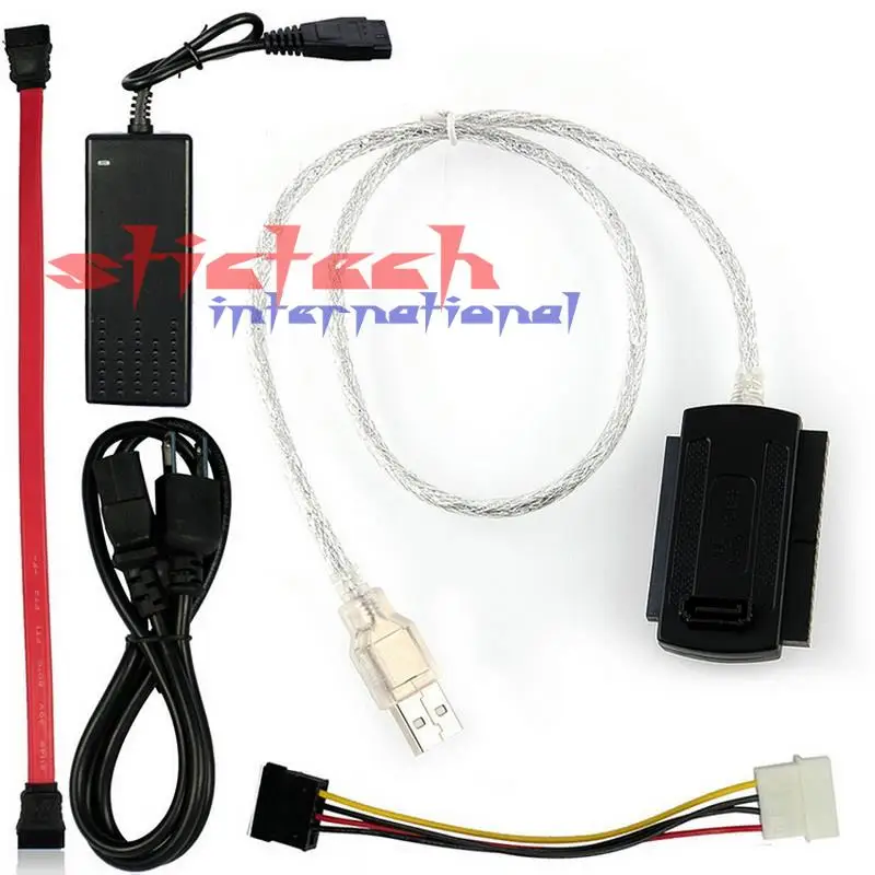 

by dhl or ems 20 sets Hot Worldwide USB 2.0 to IDE SATA S-ATA 2.5 3.5 HD HDD Hard Drive Adapter Converter Cable