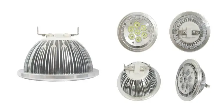 AR111 12 V Светодиодный точечный светильник, лампочка 7*1 W 6000-6500 k холодный белый Superbright 500lm 45 градусов угол луча 20 шт./лот + бесплатная DHL