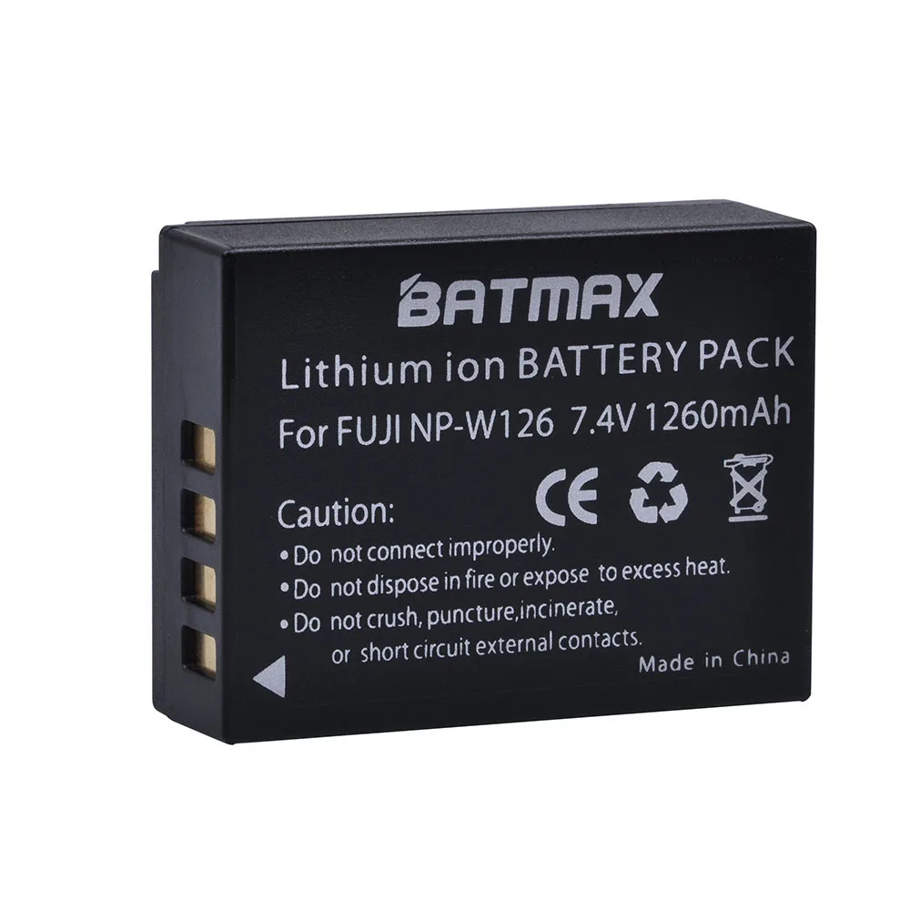 Batmat NP-W126 NPW126 Батарея+ ЖК-дисплей Dual USB Зарядное устройство для ЖК-дисплея с подсветкой Fujifilm FinePix HS30EXR HS33EXR X-Pro1 X-E1 X-E2 X-M1 X-A1 X-A2 X-T20 - Цвет: 1 battery