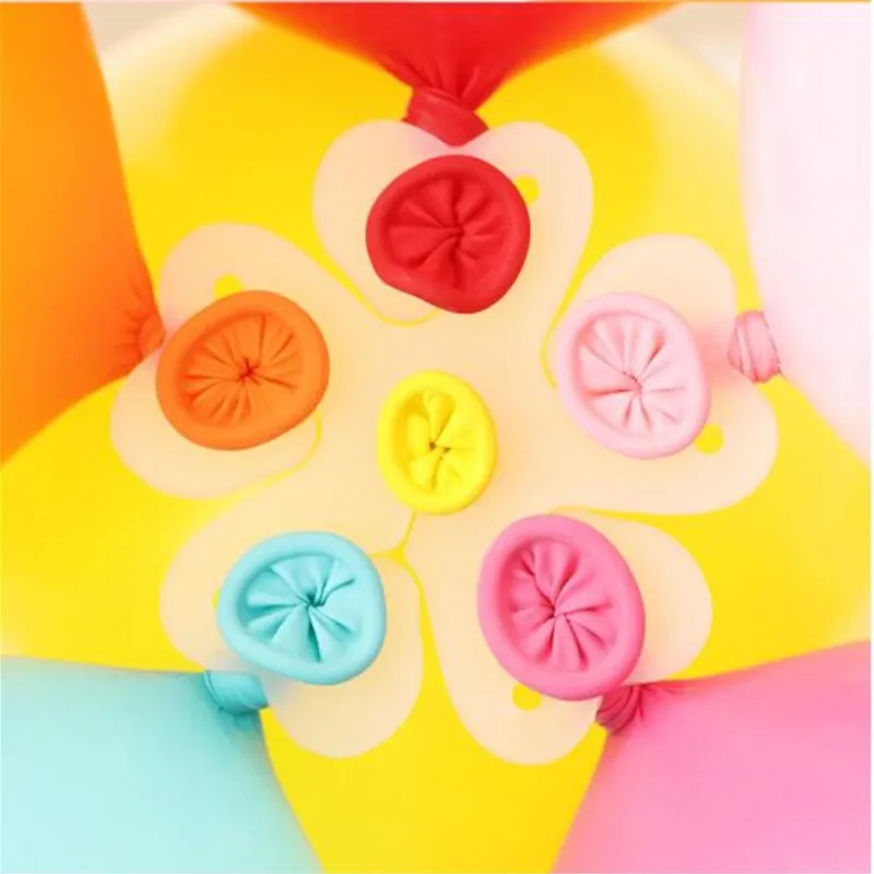 

20pcs/lot White Color Portable Flower Shape Balloon Clips Holder for Wedding Event Decorations Birthday Party Supplies