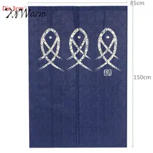 KiWarm Новинка, принт с рыбами, японский Норен, дверной занавес, перегородка для комнаты, экран, слепой рыбы, домашняя дверь, декоративный проходной фон