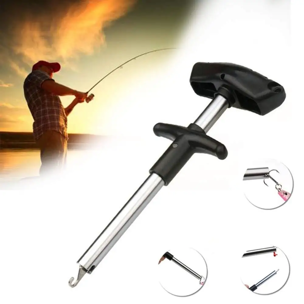 

17/24cm Easy Fish Hook Remover Squeeze-Out Fish Hook Separator Tools Portable Reach Stainless Steel Extractor Fishing Tool