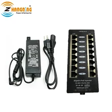 ZQ-gpoe 8 Порты и разъёмы Gigabit режим с поддержкой PoE инжектор 1000 Мбит/с безопасности PoE патч Панель для 802.3af Стандартный PoE Камера с 48В 60В Мощность