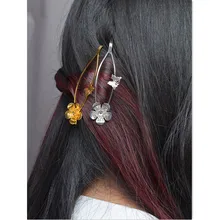 Модная Винтажная заколка для волос с цветами и листьями, винтажный свадебный головной убор, золотые свадебные заколки для волос, заколка, ювелирные изделия для женщин, аксессуары