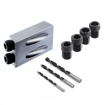 

4pc Dowel Kit Pocket Hole Jig Drill Bit Set 6 8 10mm Wood Joinery