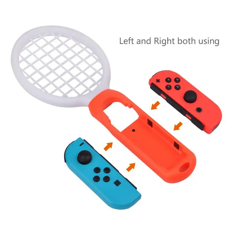 

EastVita 2pcs/set Tennis Racket for Switch Joy-Con Controller Left and Right Handle for M ario Tennis Aces Game r29
