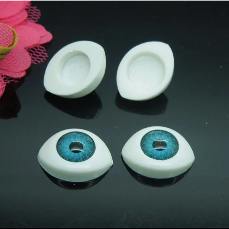 Buy 50Pcs(25pairs) Half Plastic Doll Eyes Blue color