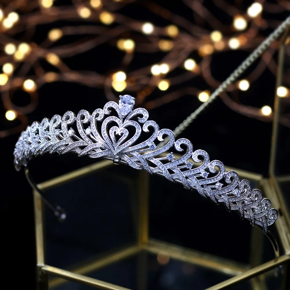 Simple Elegant Princess Tiara Sweet 16 Wedding Hair Accessories Bridal