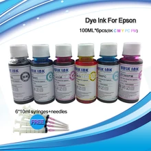 XIMO 6C чернила для заправки картриджа универсальные комплект для Epson 6C принтер чернила на основе красителя для TX700 TX800 T50 TX710W TX650 TX810FW T59 TX820FWD RX615 R270