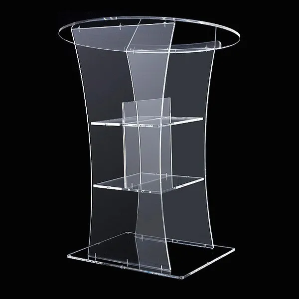 Free Shipping Transparent Modern Design Cheap Clear Acrylic Lectern podium plexiglass