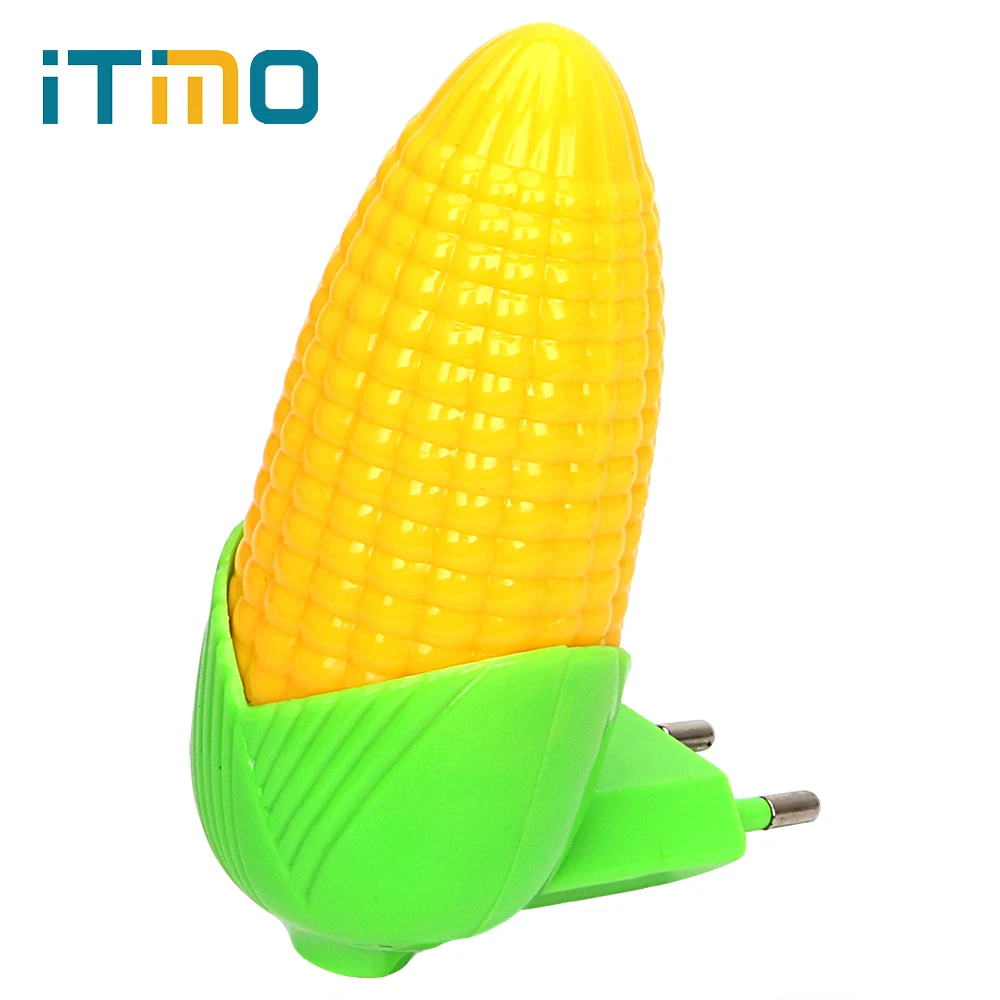 iTimo Corn Night Light Novelty EU Plug Bedside Lamp Light Sensor