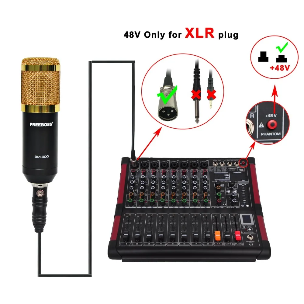 Freeboss MINI8-P 8 Channels Power Mixing Console 