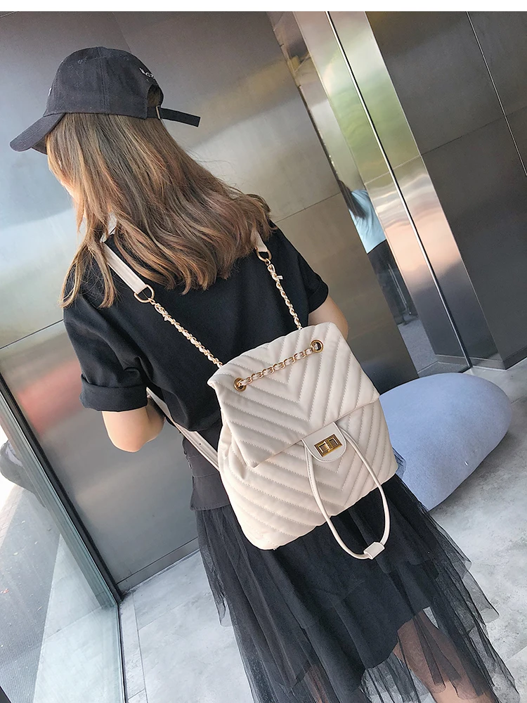 Женские модные геометрические клетчатые рюкзаки для подростков, сумка на шнурке из искусственной кожи, рюкзак от известного бренда, школьная сумка через плечо