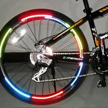 Велосипедный отражатель флуоресцентный MTB велосипедный стикер велосипедный обод колеса светоотражающий стикер s Наклейка наружные Аксессуары#35